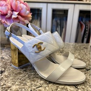 2023 Interlocking CC Logo Slingback Sandals